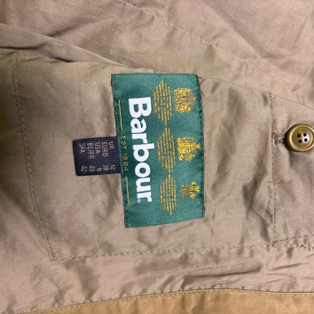 Barbour Icons Re-Engineered Haydon Waxed Trench Coat Sand Size 8 LSP0023KH51
